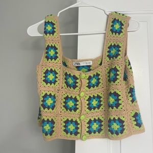 Zara crochet crop